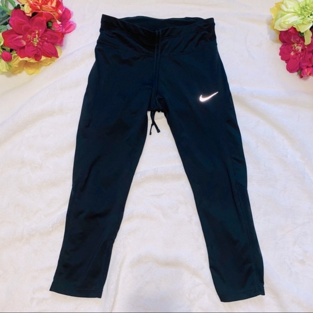 Nike drawstring mesh crop leggings